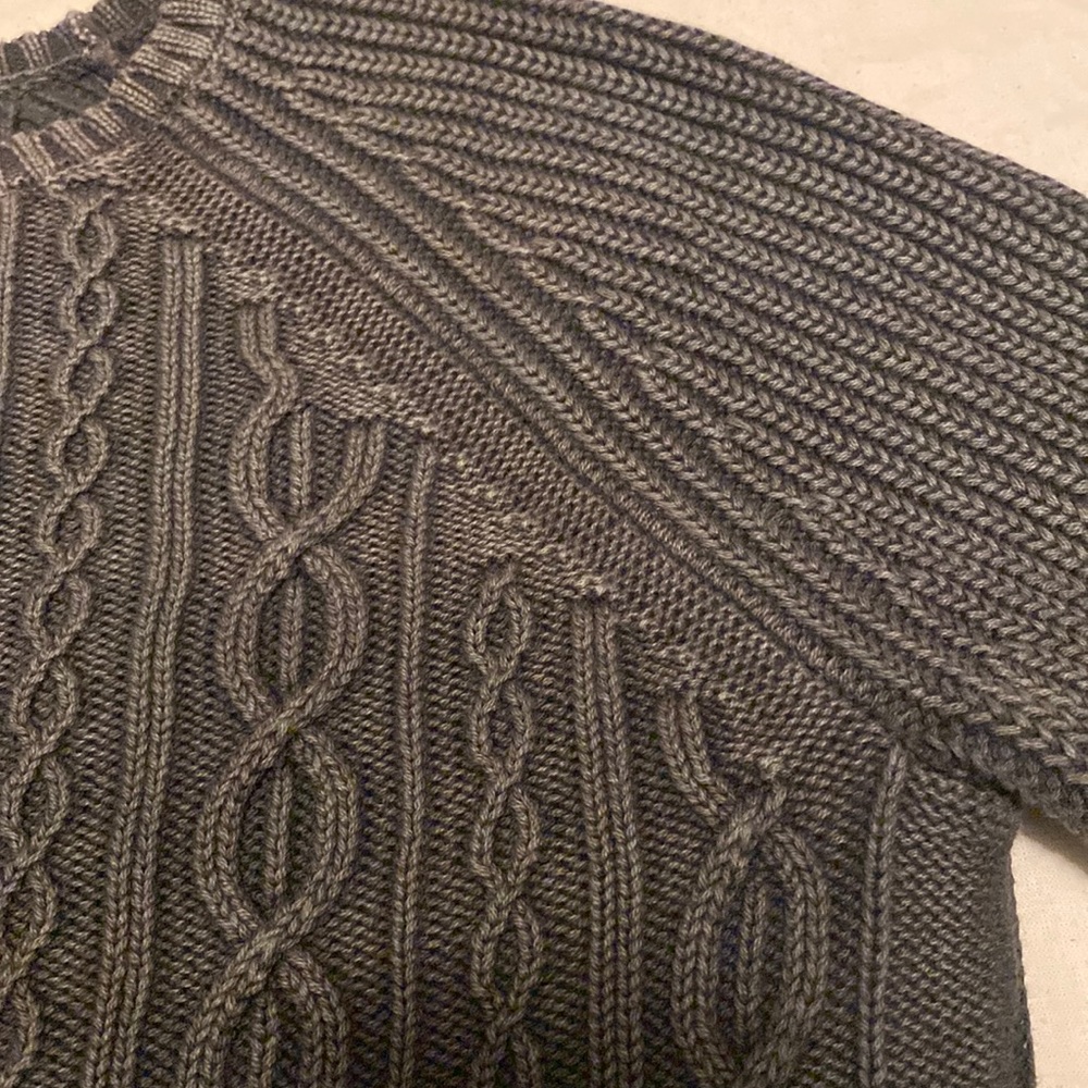 Artisan NY Mineral Washed Cable Knit Crew Neck Sweater - Picture 6 of 10